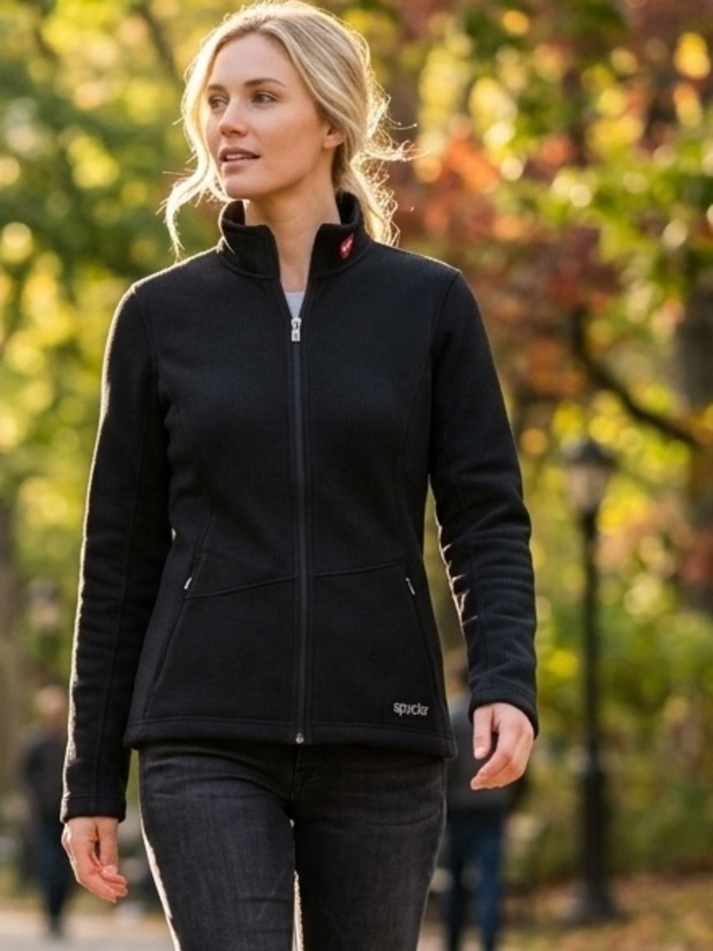 SPYDER full zip ribbed shell jacket
